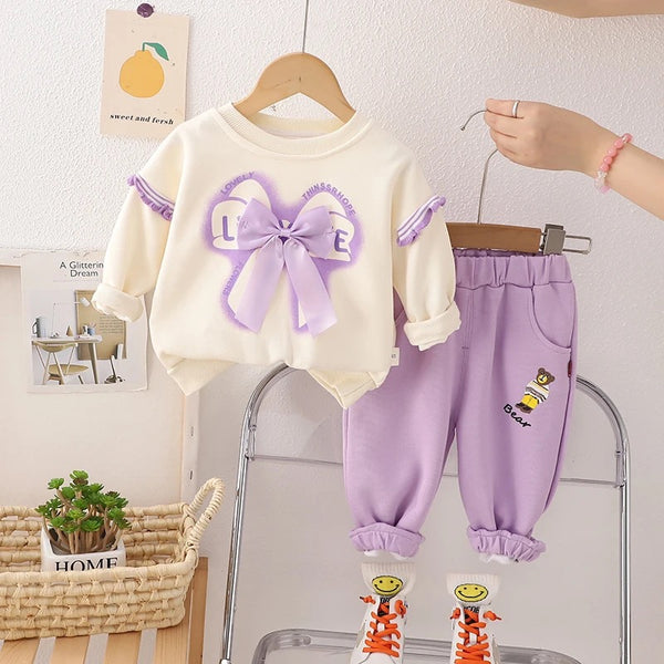 Girls Bow Tracksuit
