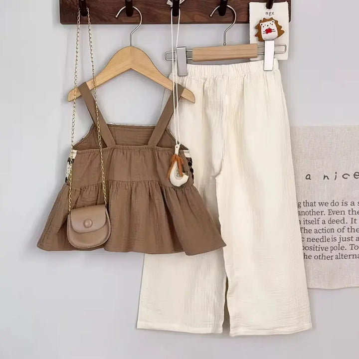 Girls Boho-Bloom Crochet Top And Pant Set TrendyKid