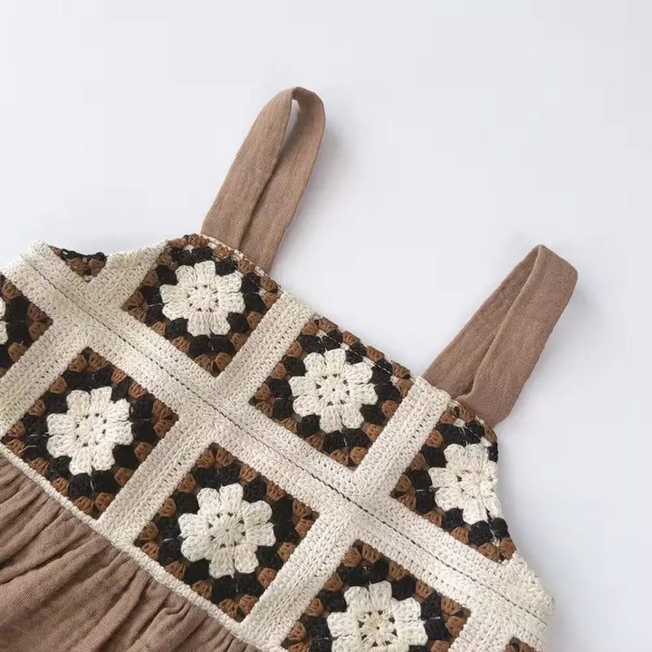 Girls Boho-Bloom Crochet Top And Pant Set TrendyKid