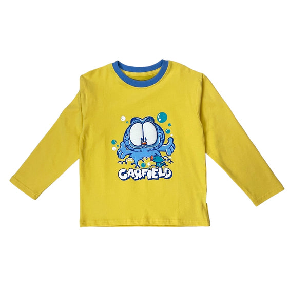 Boys cartoon print yellow t-shirt