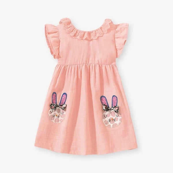 Girls Summer Cotton Peach color dress