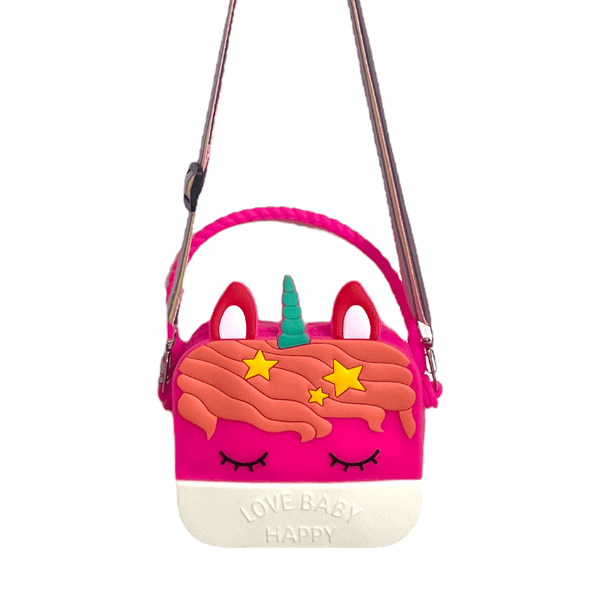 Cute Unicorn Hot Pink sling bag crossbody bags for kids