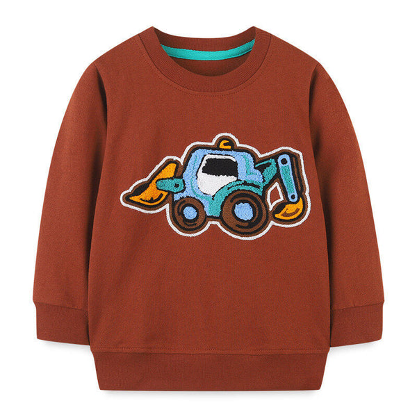 Boys Brown Sweatshirt With Print