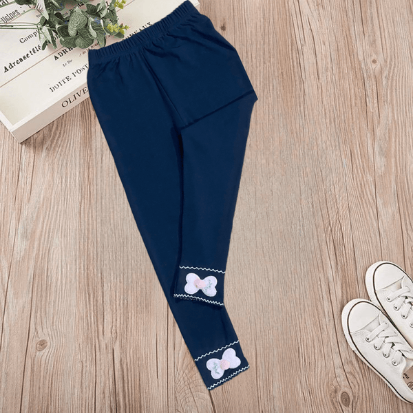 Girls blue lace leggings