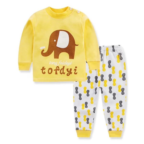 Kids Full Sleeves Yellow Homewear Set