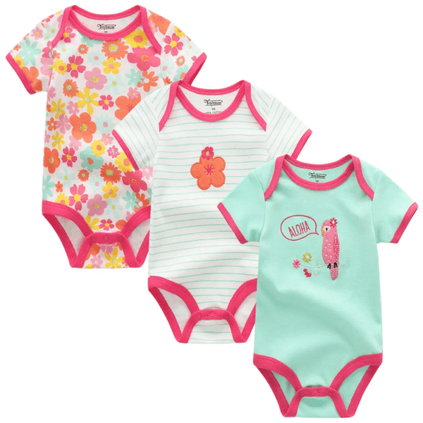 Baby Rompers pack of 3 printed Bodysuits