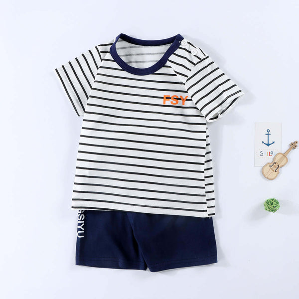 Boys Striped Summer Set