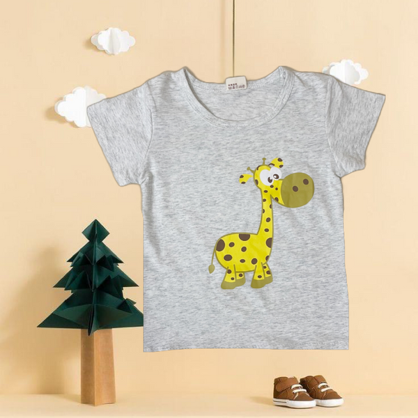 Girls Casual summer t-shirt Giraffe print