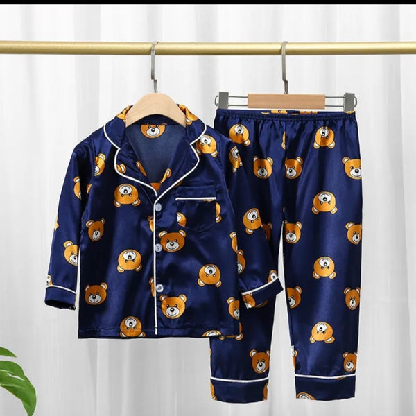 Kids Teddy Printed Nightsuit