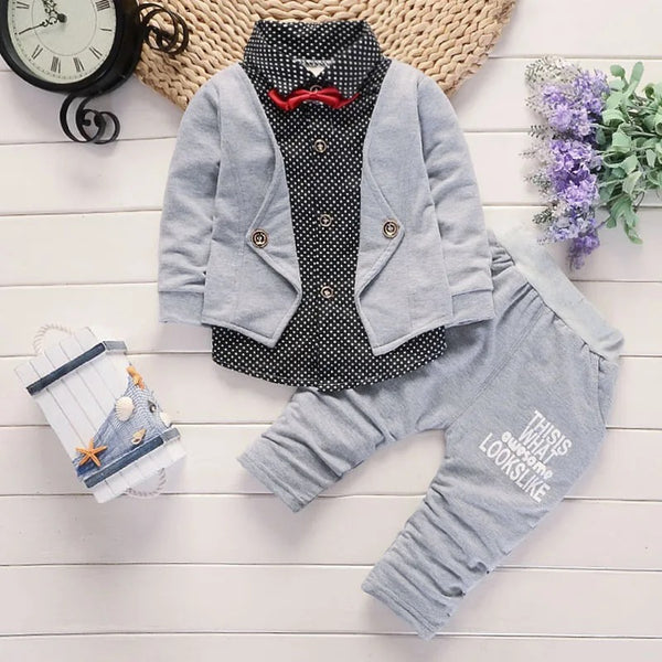 Boys Grey Party Wear Formal Suit