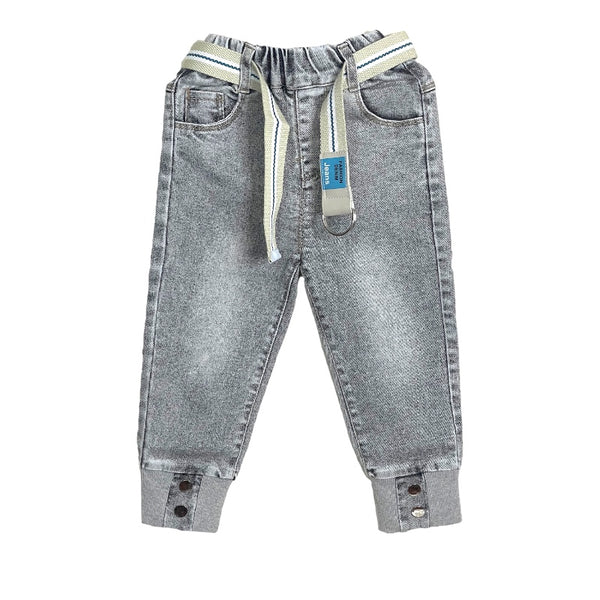 Boys Grey Jeans With Belt