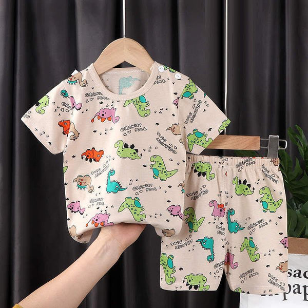 Boys Dinosaur Print Summer Set