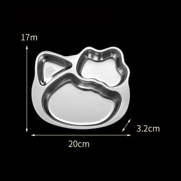 Cute Hello kitty Stainless Steel Plate for kids
