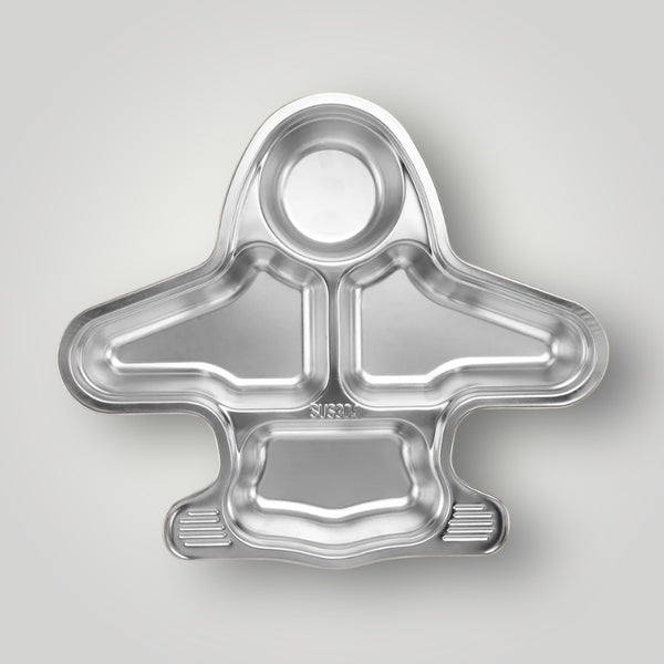 Cute Aeroplane Stainless Steel Plate for kids